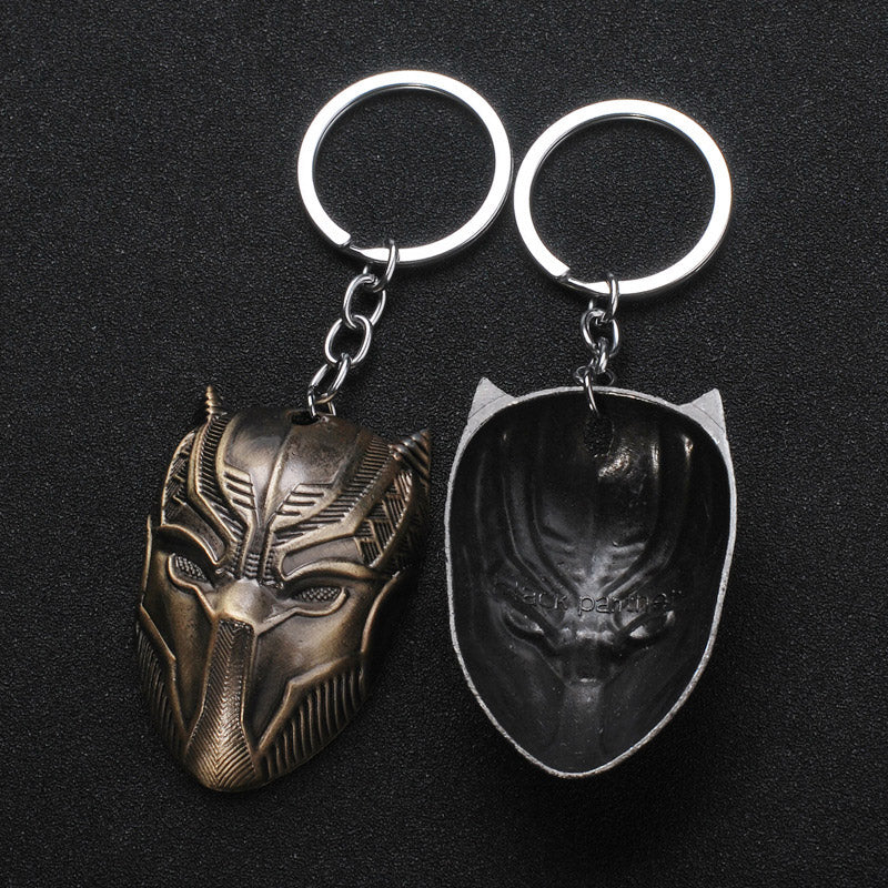 Marvel Black Panther Head Metal Keychain