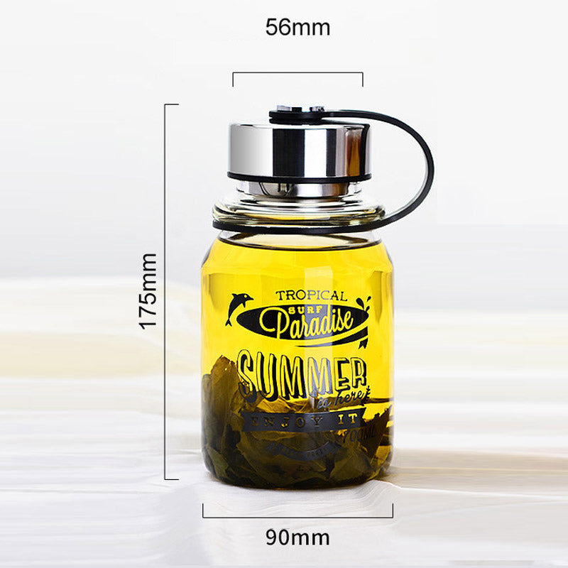 700ml Large Capacity Glass Water Bottle