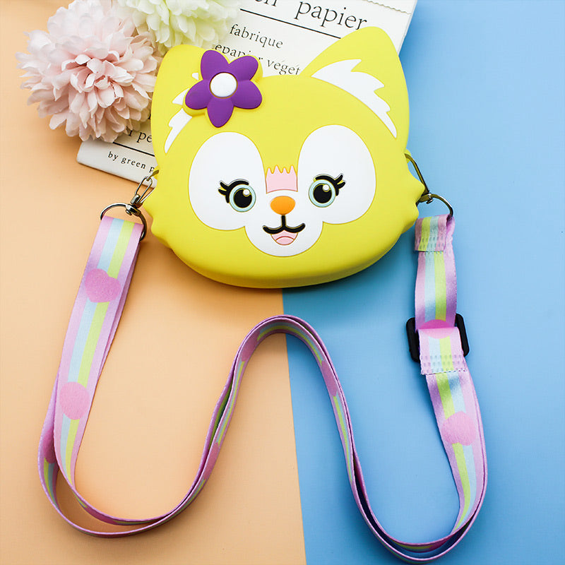 Little Fox Silicone Pop-it Accessories Bag