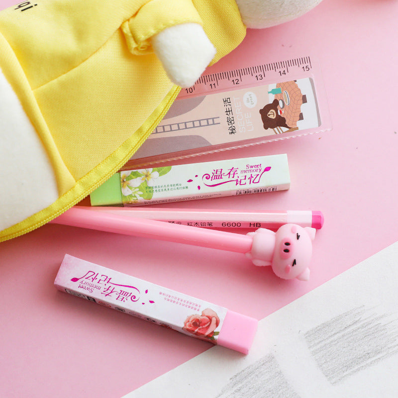 Set of 4 Sweet Memory Color Strip Eraser