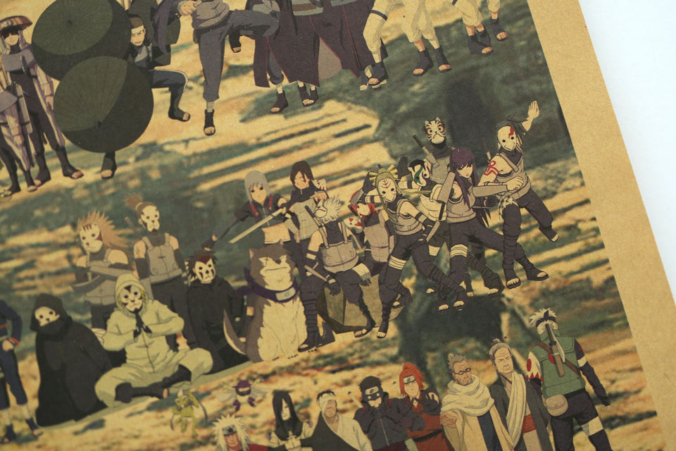 Naruto All Character Decorative Wall Poster