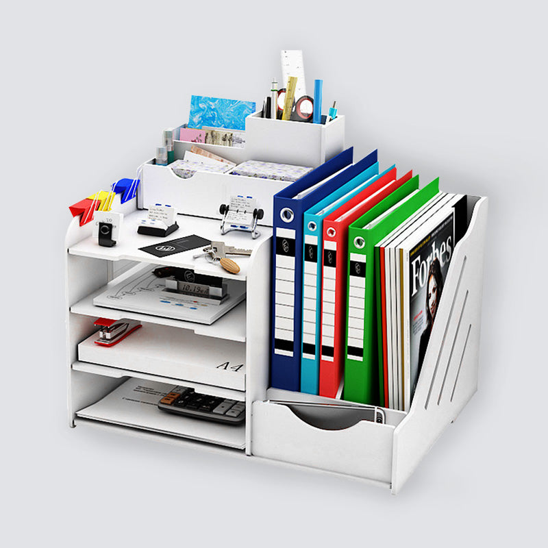 10 Compartment Desk Organizer Multi-layer Folder Storage Box