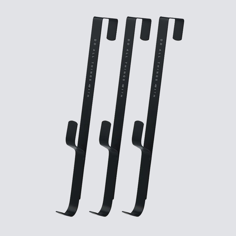 Set of 3 Wrought Iron Nail-Free Hangers